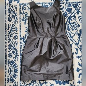 Alfred Sung Gray Low Bow Back Cocktail Dress